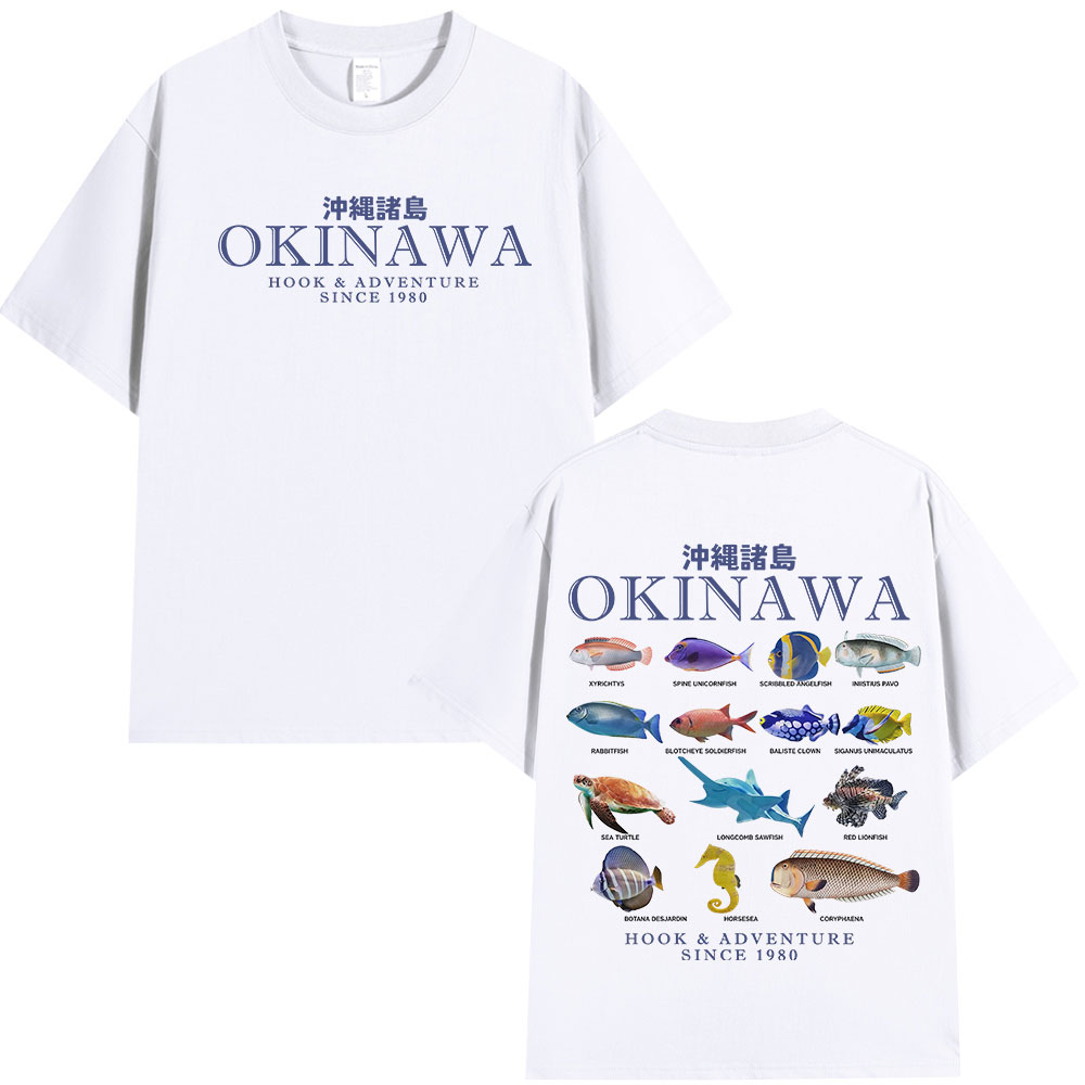 Japanese Women Lifestyle - Camiseta Okinawa Ocean Fish, camiseta de