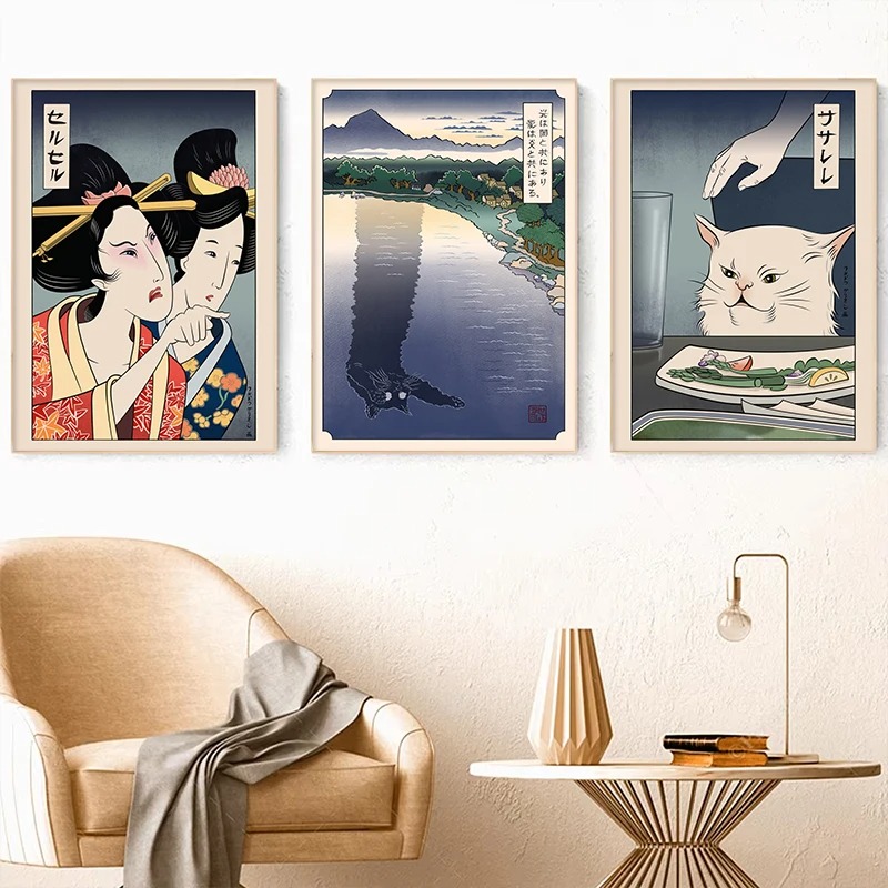 Japanese Women Lifestyle - Póster de estilo japonés Ukiyoe impreso