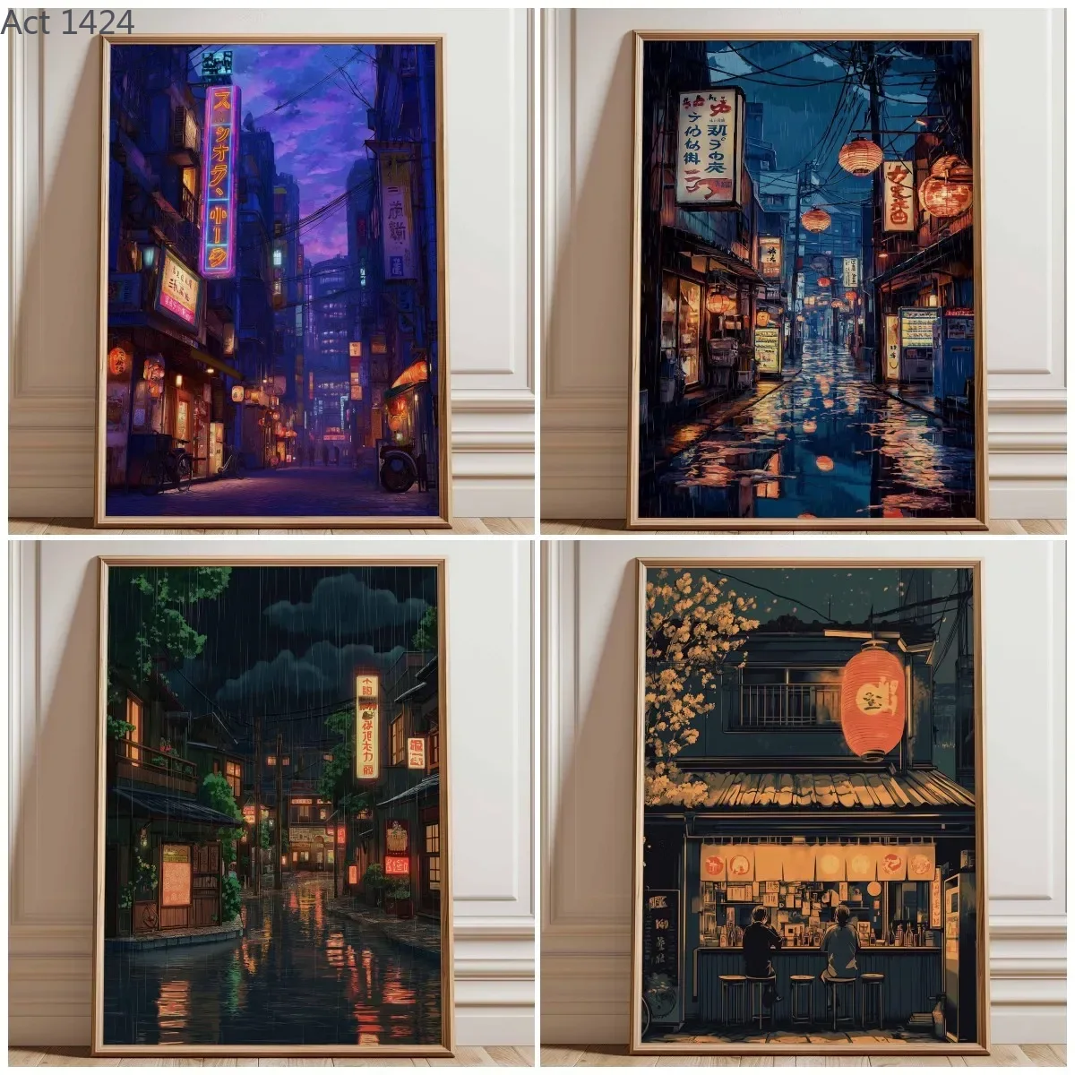 Japanese Lifestyle Anime - Póster de Calle de Tokio en