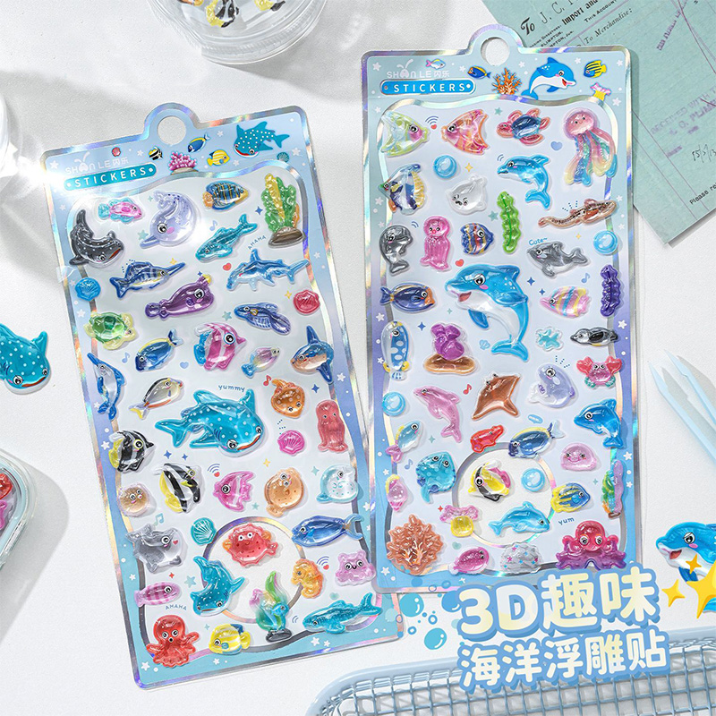 Japanese Lifestyle Anime - Pegatina de Cristal en Relieve 3D