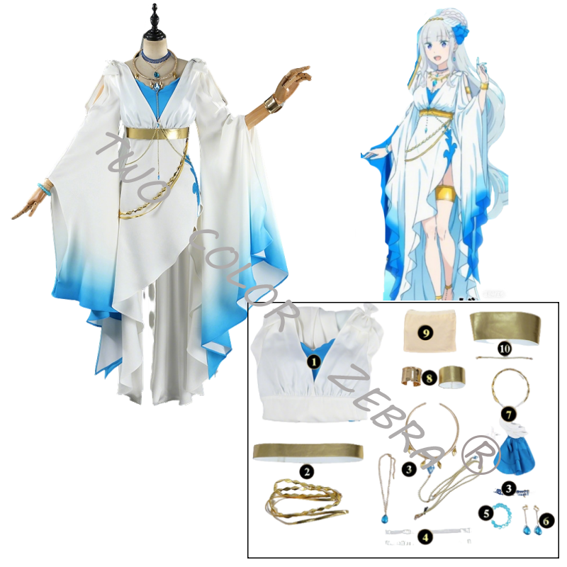 Disfraz de Cosplay de Emilia d - Japanese Lifestyle Anime reseña y precio