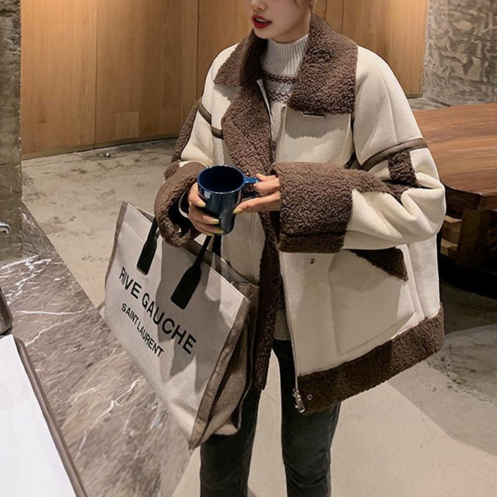 Chaqueta de lana de cordero pa - Japanese Women Lifestyle reseña y precio