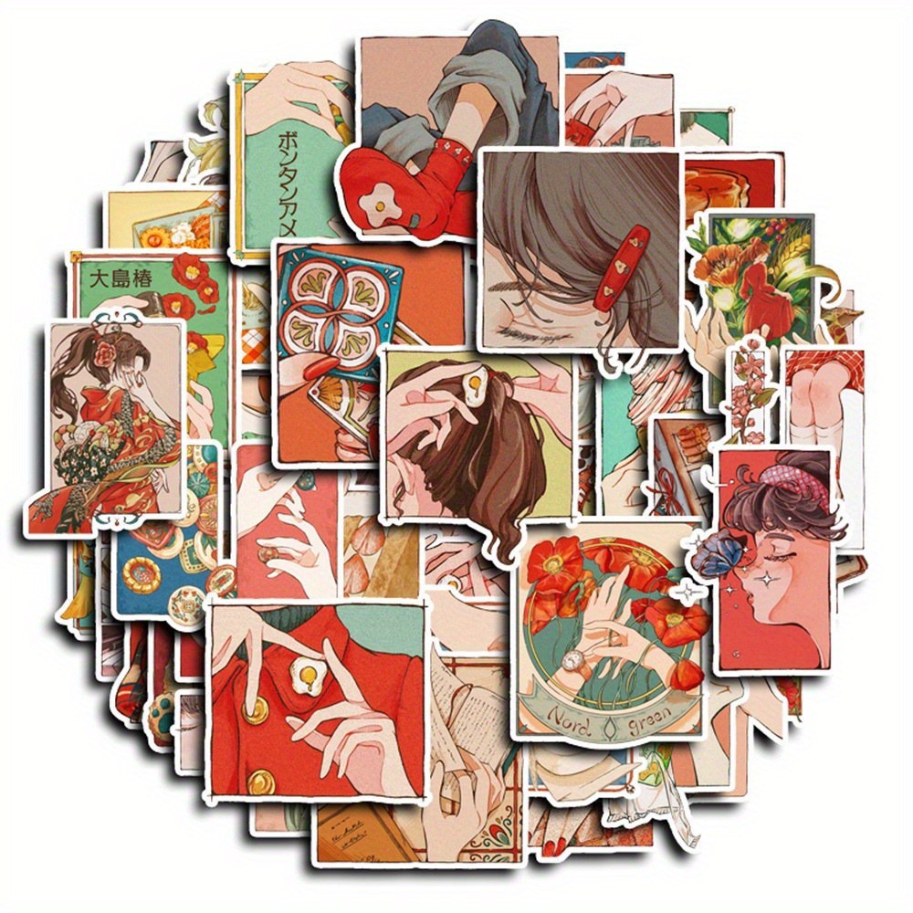 50 Pegatinas de Estilo Vintage - Japanese Lifestyle Anime reseña y precio