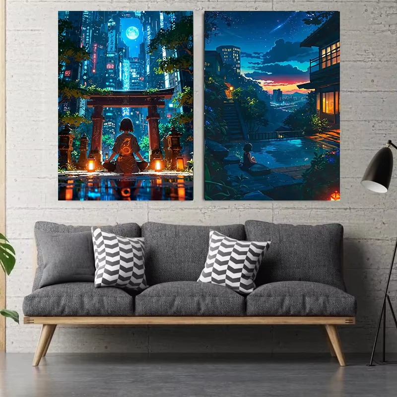 Póster de paisaje callejero de - Japanese Lifestyle Anime reseña y precio